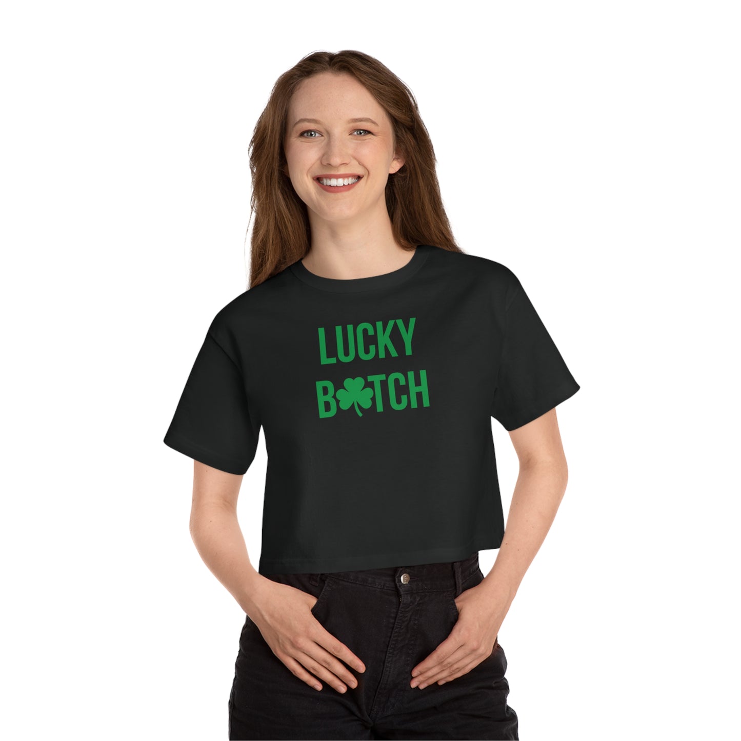 St Patricks Day Crop Top, Funny Lucky Tee For Women, Shamrock Crop Top, St. Patty Day Baby Tee, Leprechaun Irish Girl Trendy Baby Tee