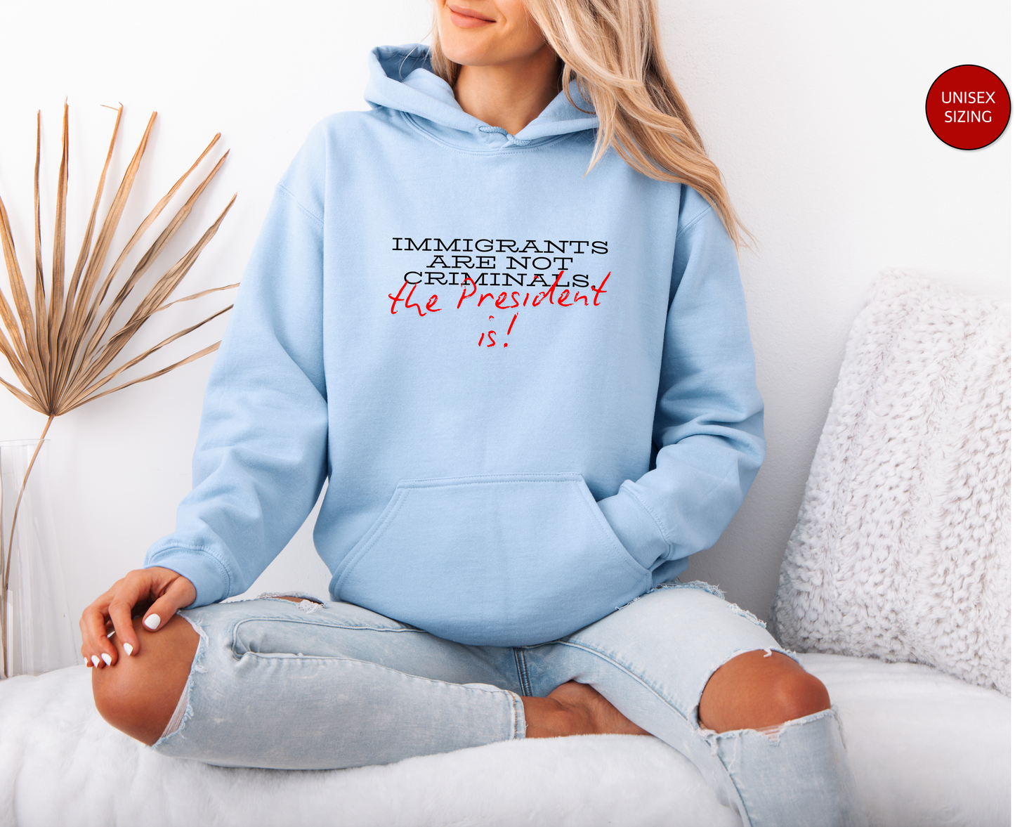 Immigrants Are Not Criminals Unisex Sweatshirt, Fuck Trump Hoodie, Funny Anti Trump Sweatshirt, Anti-republican Sweater