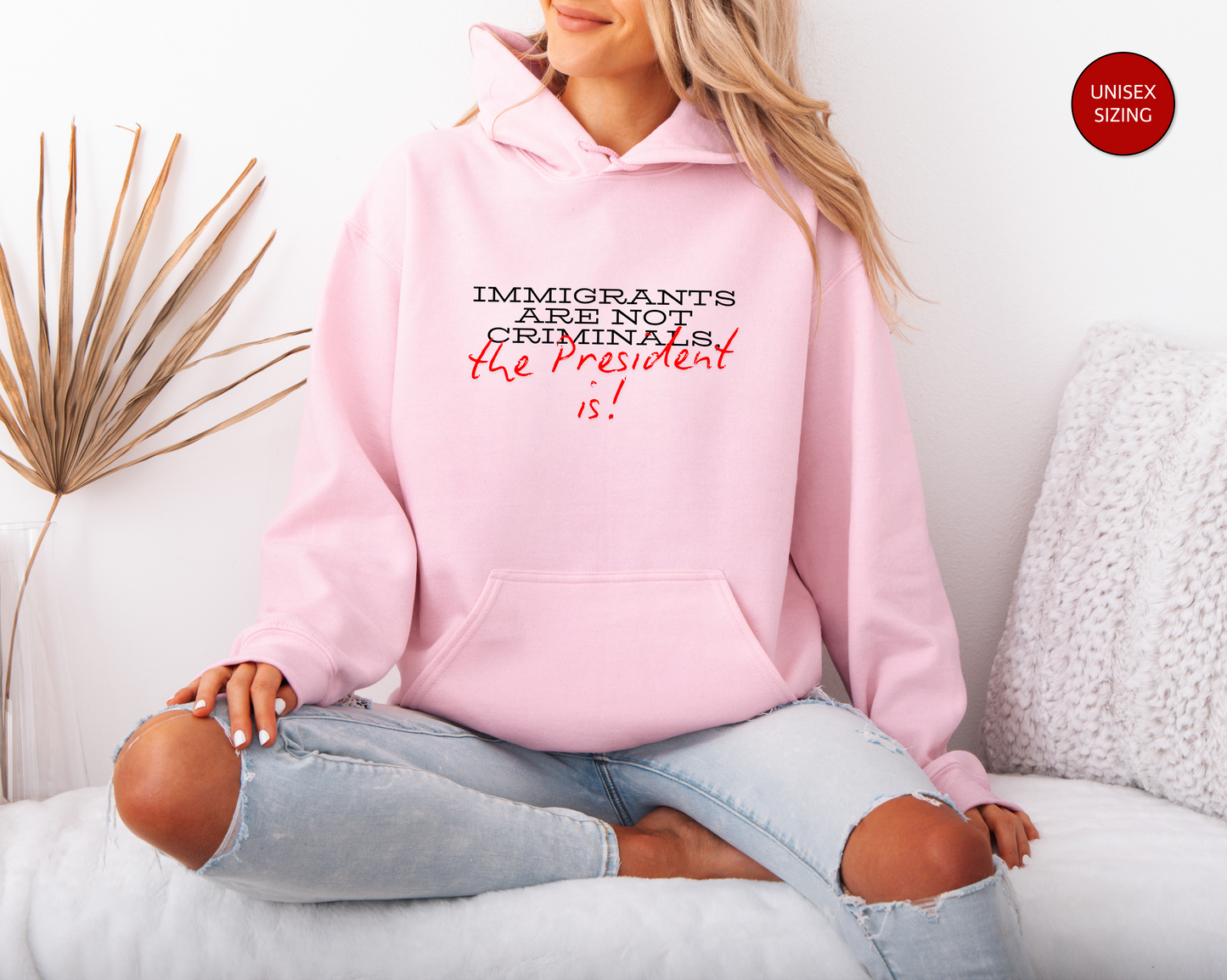 Immigrants Are Not Criminals Unisex Sweatshirt, Fuck Trump Hoodie, Funny Anti Trump Sweatshirt, Anti-republican Sweater
