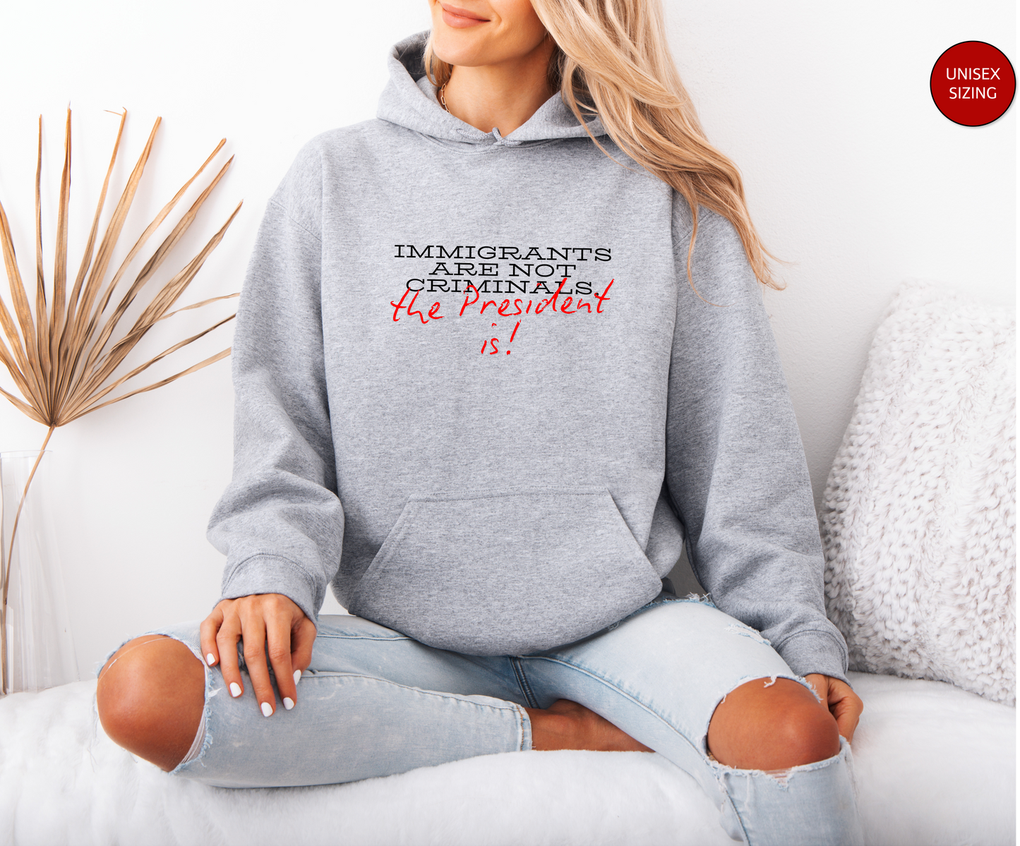 Immigrants Are Not Criminals Unisex Sweatshirt, Fuck Trump Hoodie, Funny Anti Trump Sweatshirt, Anti-republican Sweater