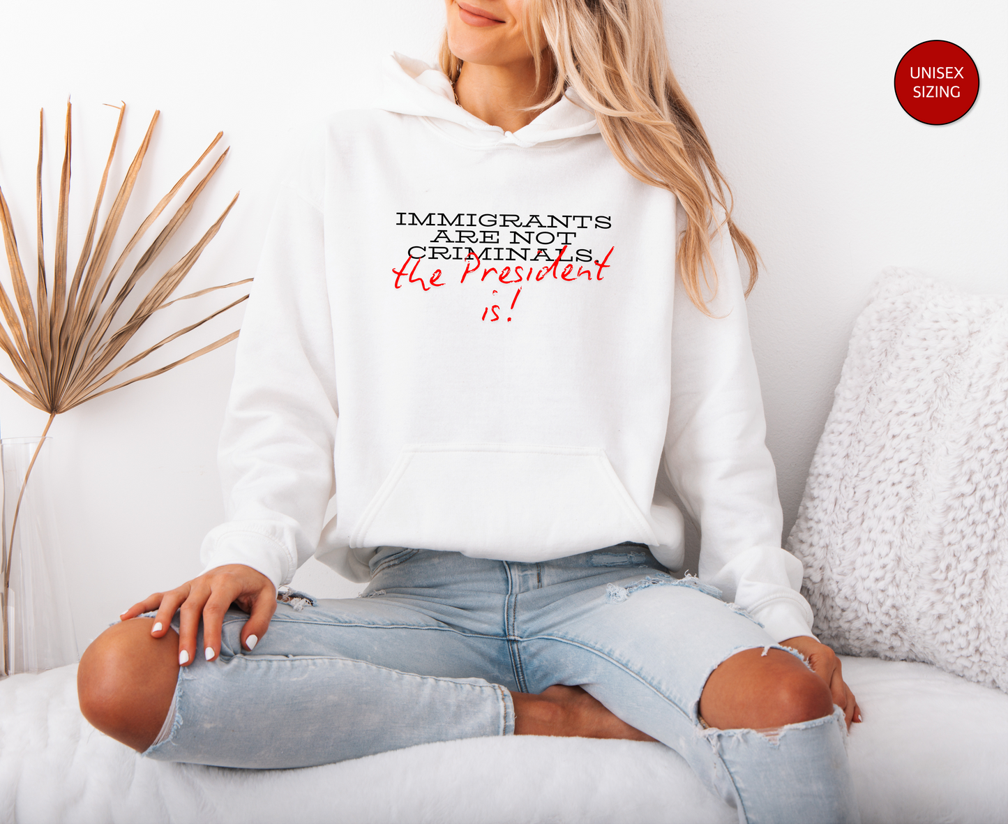 Immigrants Are Not Criminals Unisex Sweatshirt, Fuck Trump Hoodie, Funny Anti Trump Sweatshirt, Anti-republican Sweater