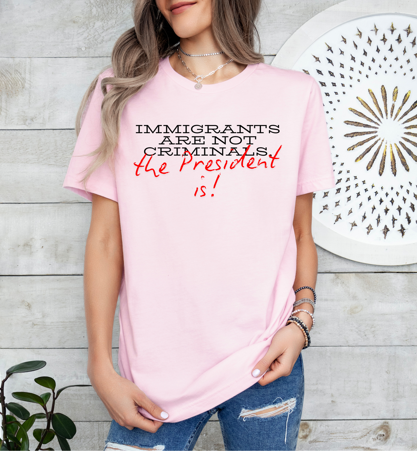 Immigrants Are Not Criminals, The President Is Crop-Top, Latina Crop-Top, Fuck Trump Crop-Top, Funny Anti Trump Shirt, Anti-republican shirt