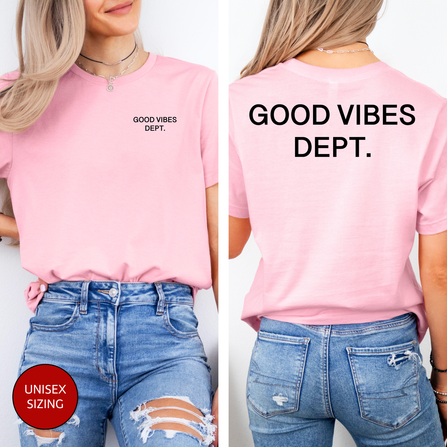 GOOD VIBES DEPT. T-Shirt, Trend Shirt, Cheery Vibes Hoodie, Gift, Good Vibes Shirt, Aesthetic Shirt, Positive Vibes Shirt, Happy Mind Tee
