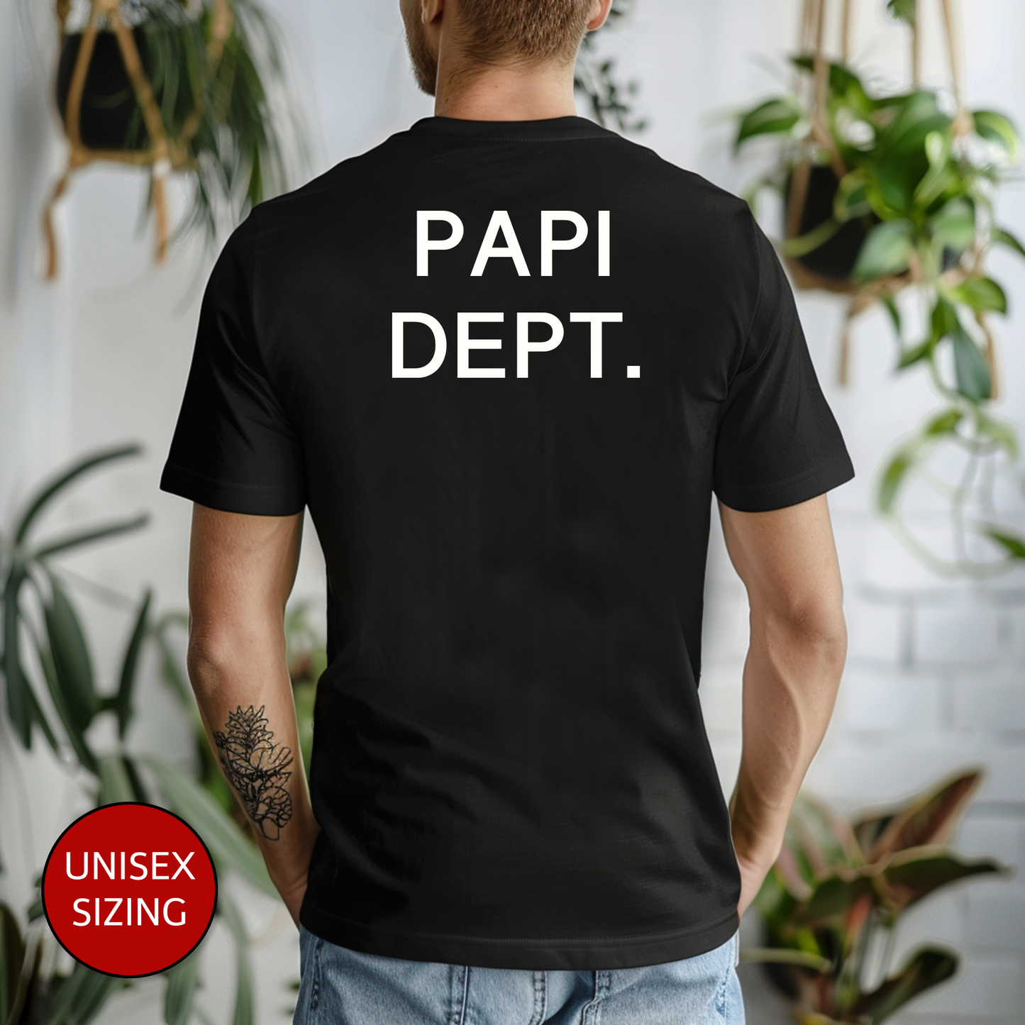 PAPI DEPT. T-Shirt, T-Shirt Fathers Day Gift Papi Shirt Fathers Day Shirt Grandpa Shirt Christmas Gift Pops Shirt Papi Shirt Dad Shirt