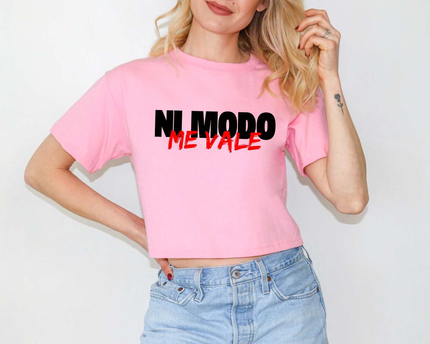 Ni Modo, Me Vale Crop-Top, Latina Crop-Top, Me Vale Madre, Me Vale Verga, Gift for Her, Gift for Gay, Latino Sarcastic Hoodie