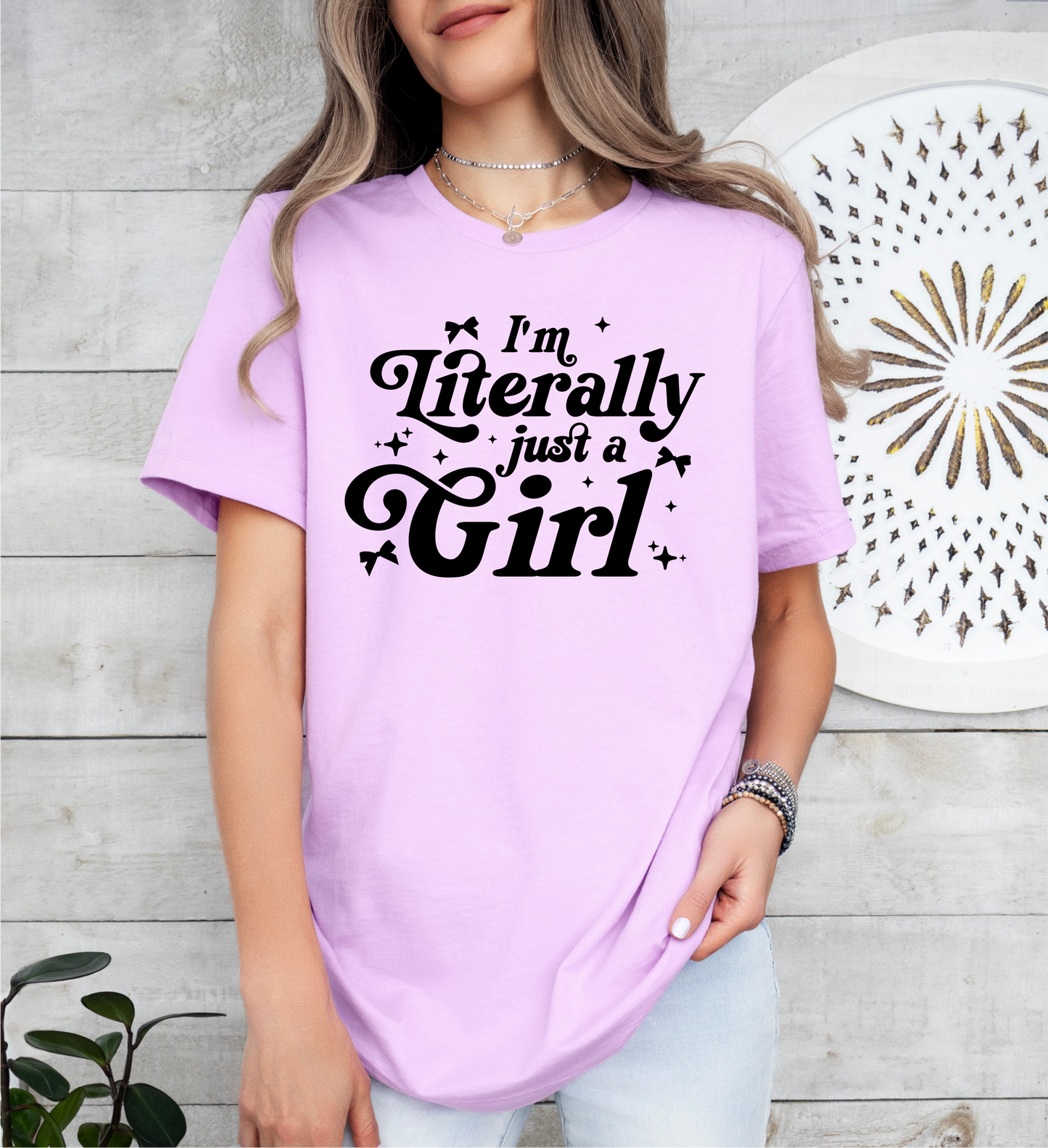 I'm Literally Just A Girl Coquette Unisex T-Shirt, Girlie Girl shirt, Gift for her, Coquette Girly, Gift for best friend, Galentines Shirt