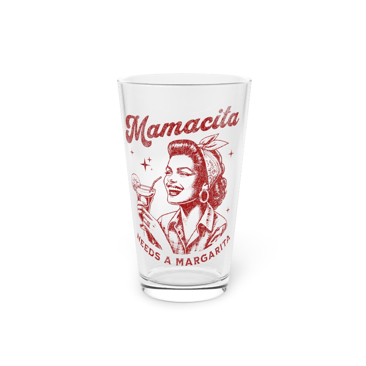 Mamacita Needs a Margarita Pint Glass, 16oz Bachelorette Party, Weekend Glass, Party Glass, Margarita Glass, Barware