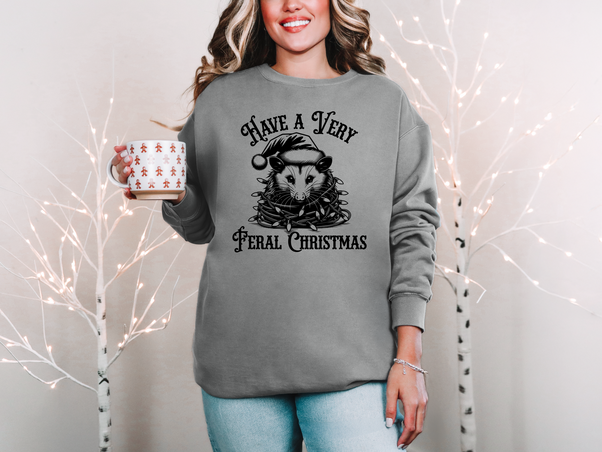 a woman is holding a cup of coffee
