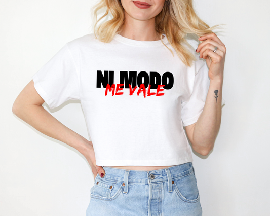 Ni Modo, Me Vale Crop-Top, Latina Crop-Top, Me Vale Madre, Me Vale Verga, Gift for Her, Gift for Gay, Latino Sarcastic Hoodie